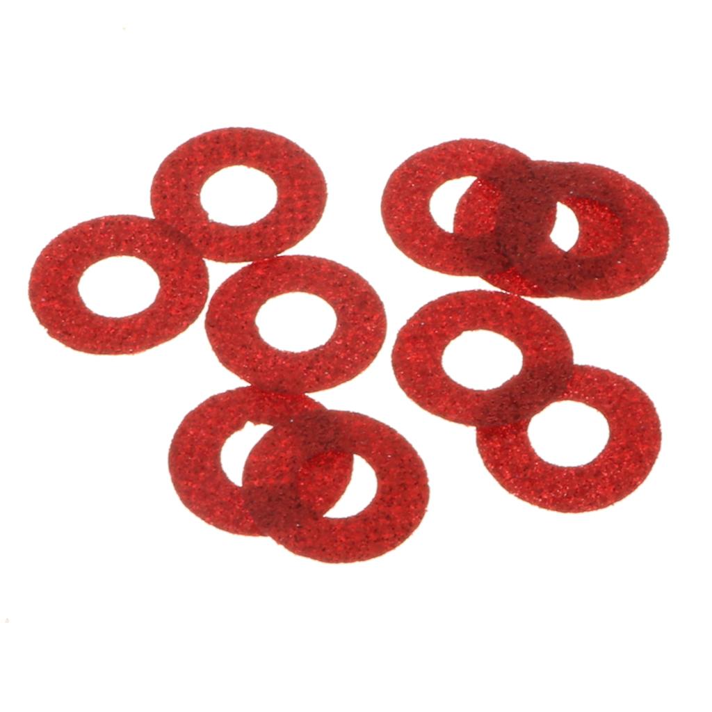 10pcs Plastic Safety Toy Eyes + Glitter Nonwovens + Washer 20mm Red