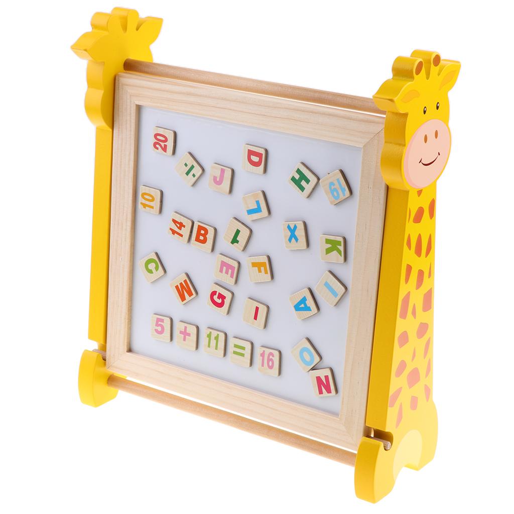 Wooden Abacus Educational Counting Toy Magnetic Wooden Drawing Writing Board