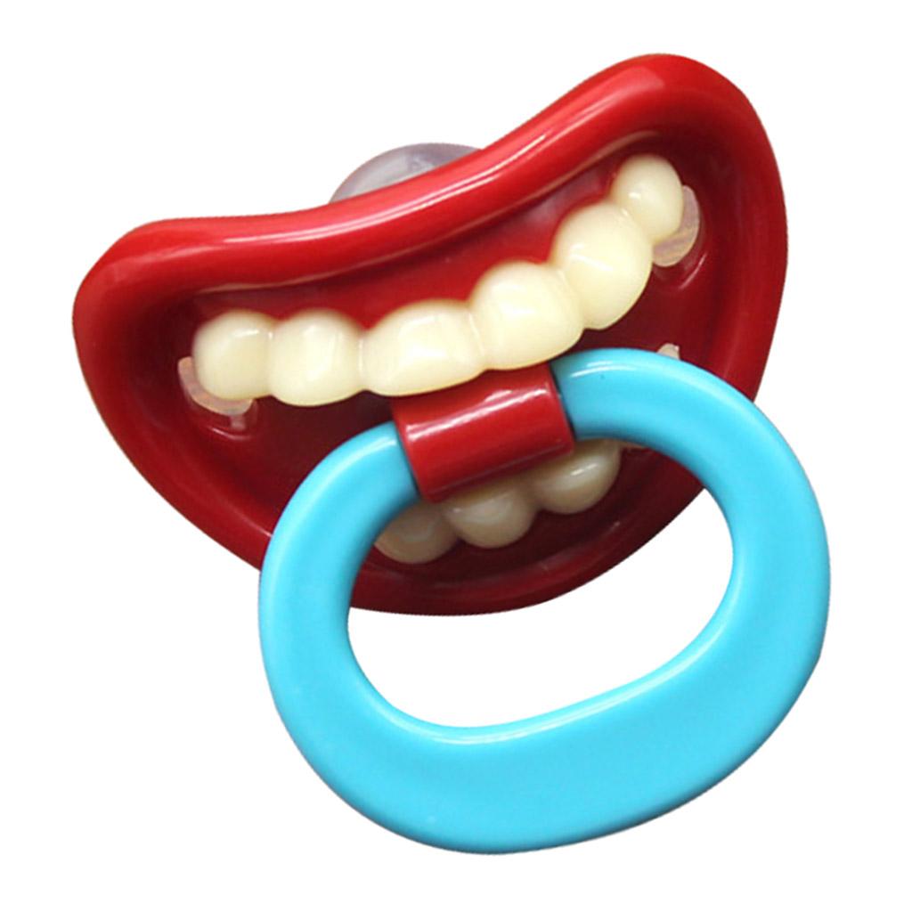 Baby Pacifier Red Kiss Lip Pacifiers Silicone Nipples Teether, BPA Free
