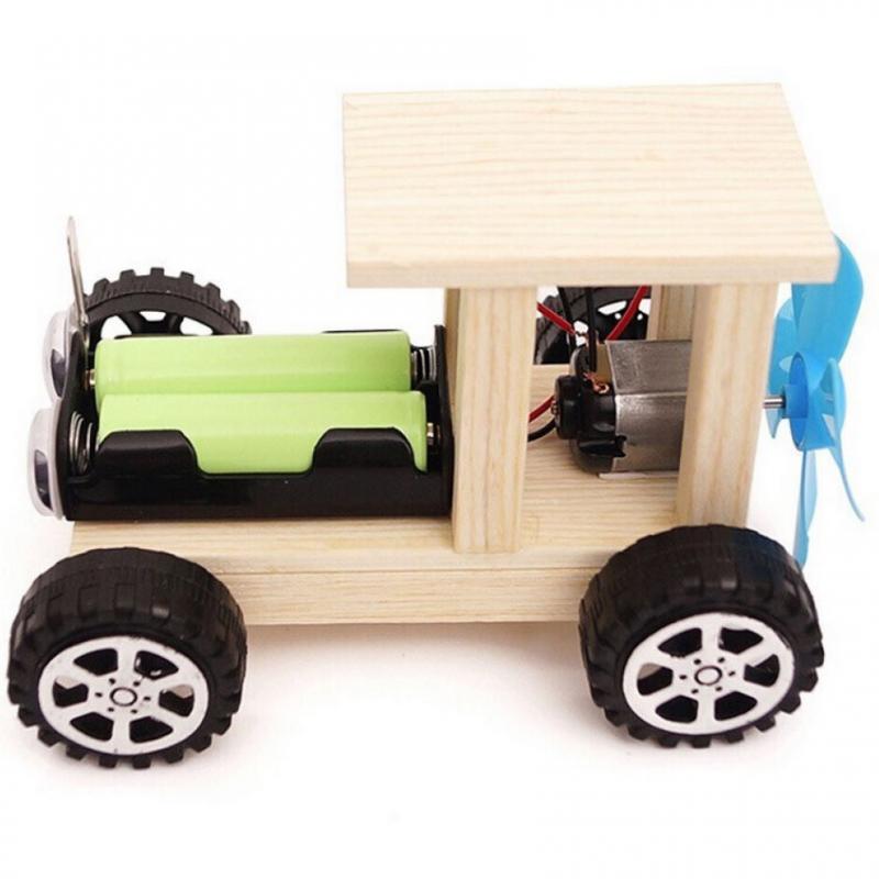 DIY Wooden Science Kits Kids Science Experiment Toys wind car