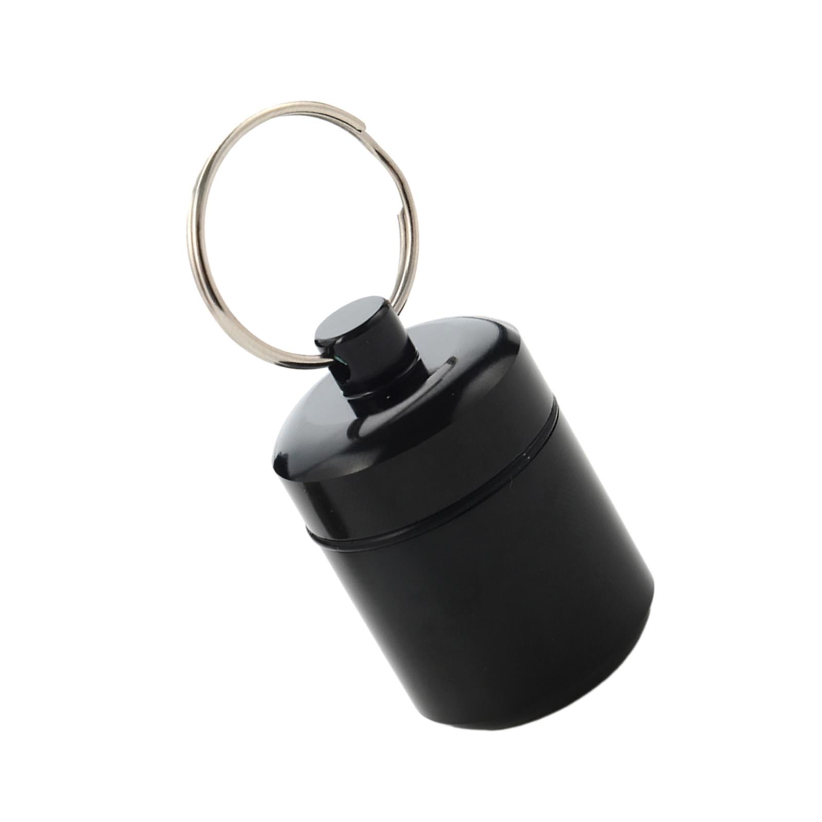 Aluminum Pill Keychain Container Creams Earplug for Biking Traveling Outdoor