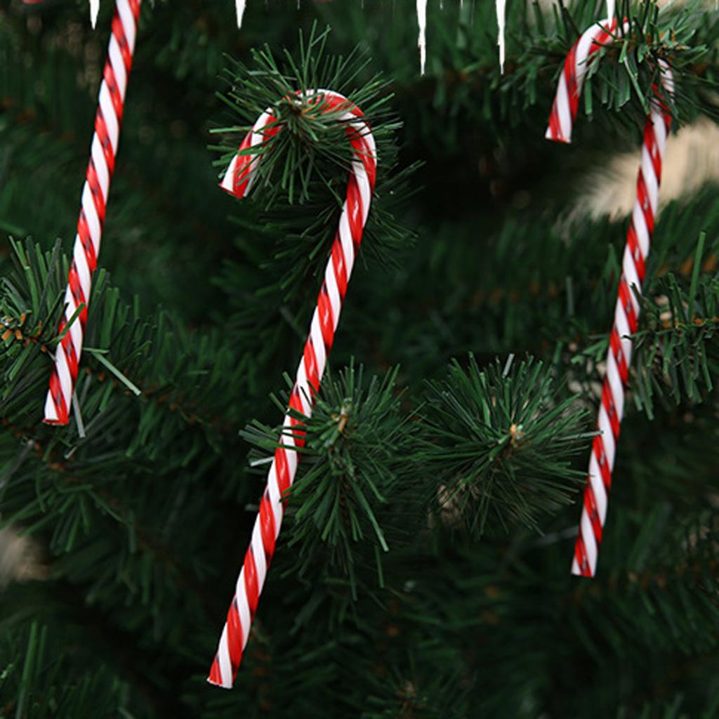 Ornement Sucre D'orge de Sapin Noël Canne Rouge et Blanc Suspensisons Noël