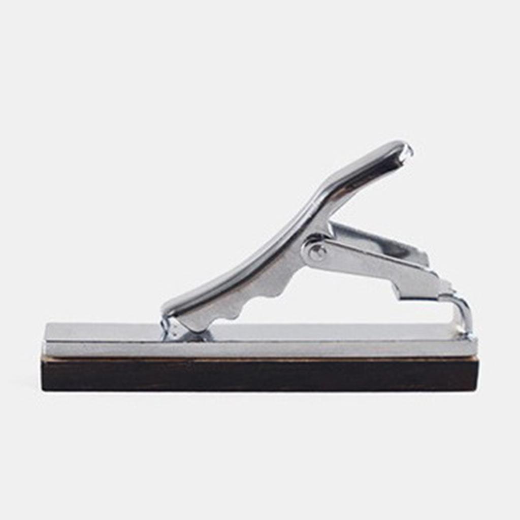 3xMens Simple Wood Tie Clip Copper Fashion Necktie Clasp Tie Bar Walnut