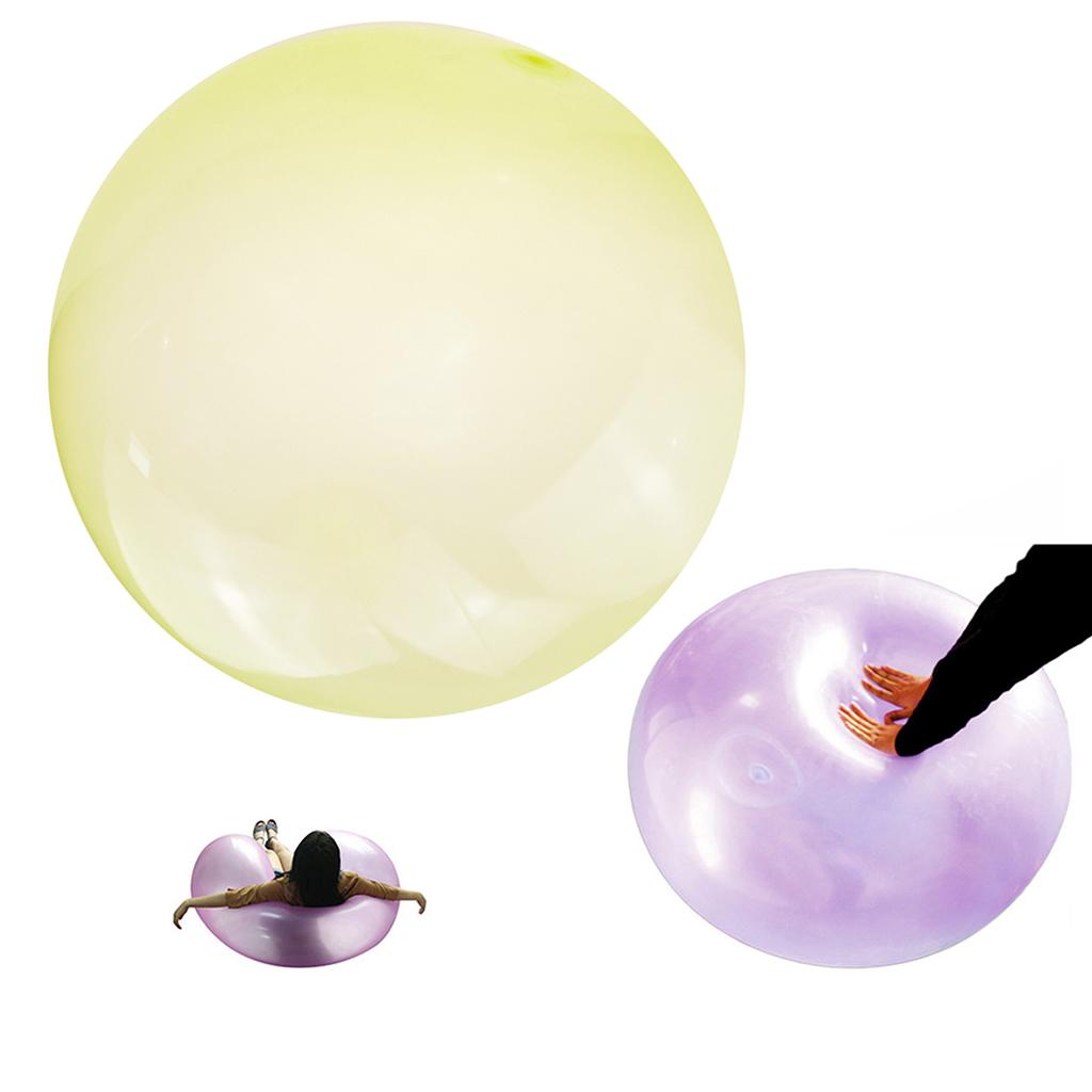 Inflatable Bubble Ball Super Stretch Bubbles Balloon Outdoor Party Yellow L