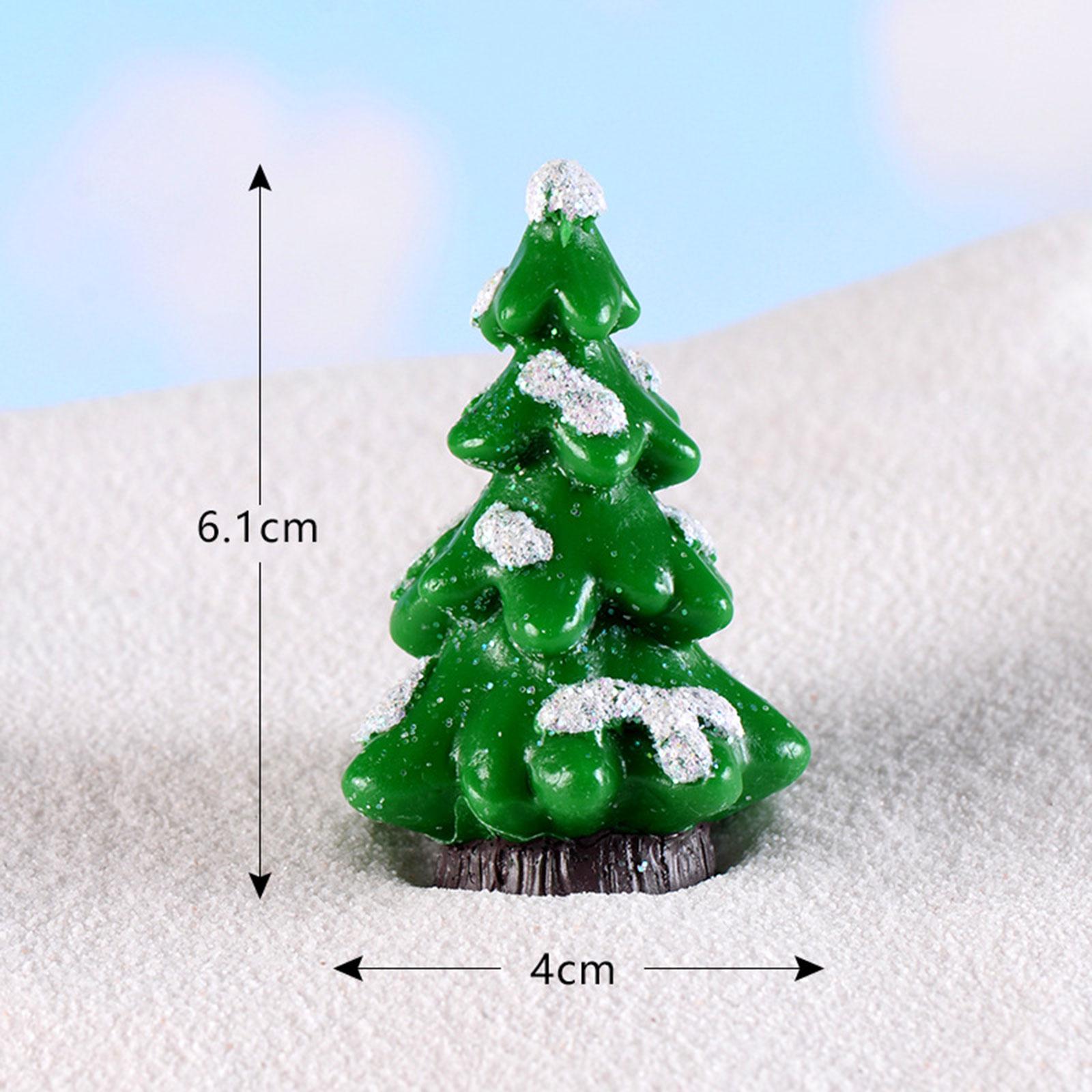 11x Christmas Miniature Figurines Resin Miniature Ornaments for Party Favors