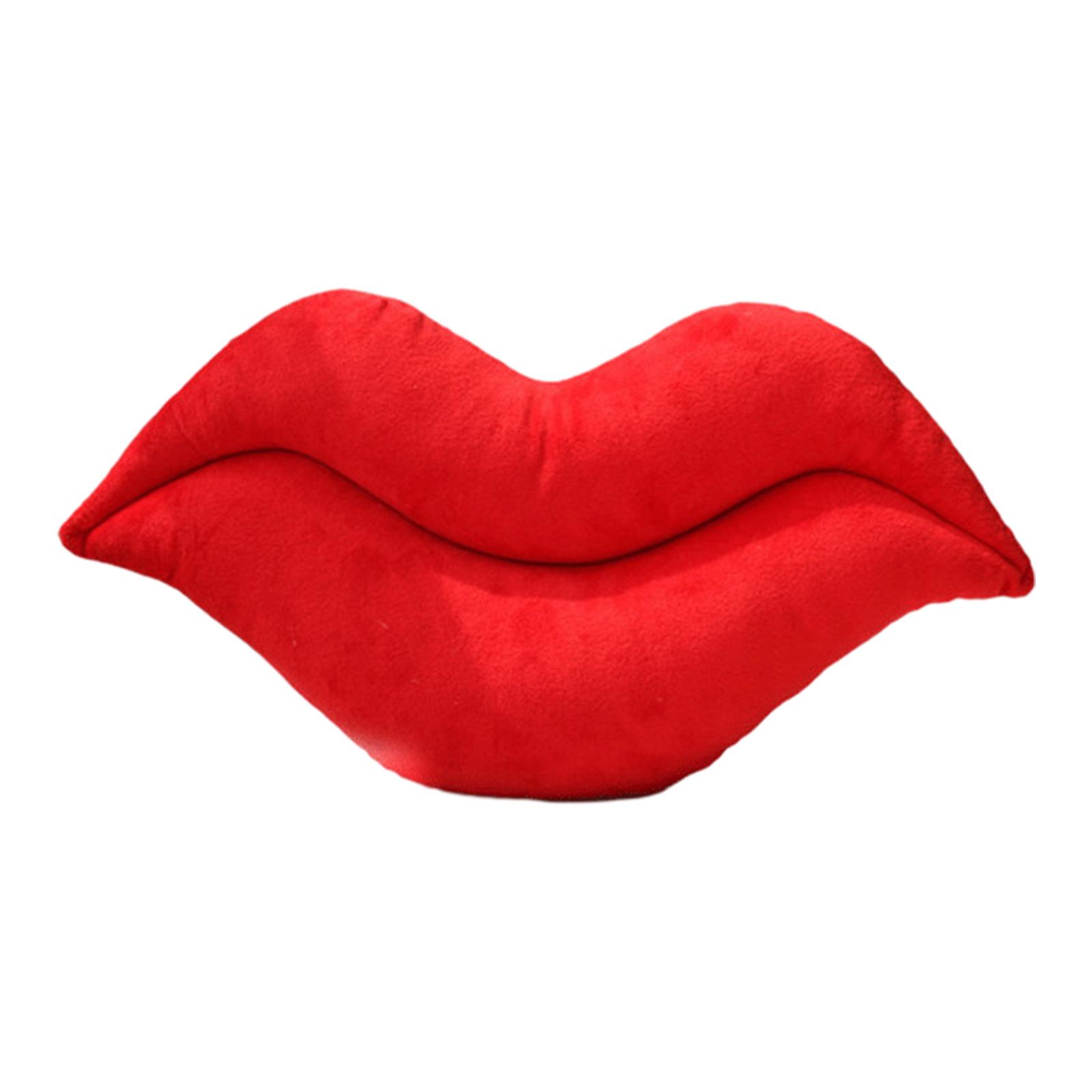 Lip Shaped Throw Pillow