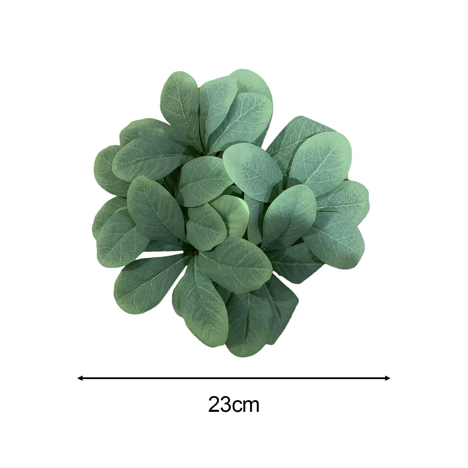 5xArtificial Candle Rings Desk Eucalyptus Wreath for Thanksgiving Cafe Holiday