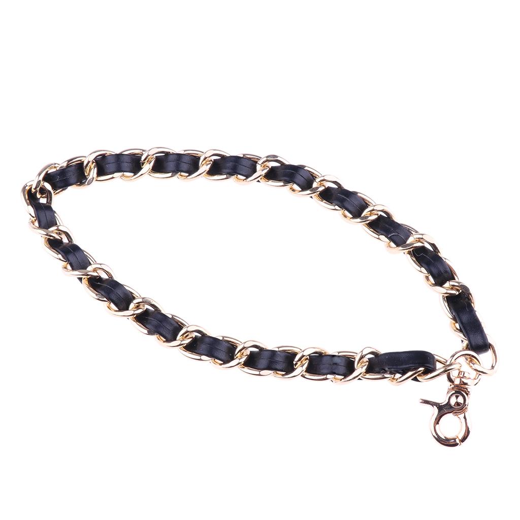 2xReplacement Wrist Strap Chain Clutch Wristlet Bag Accessories gold, black