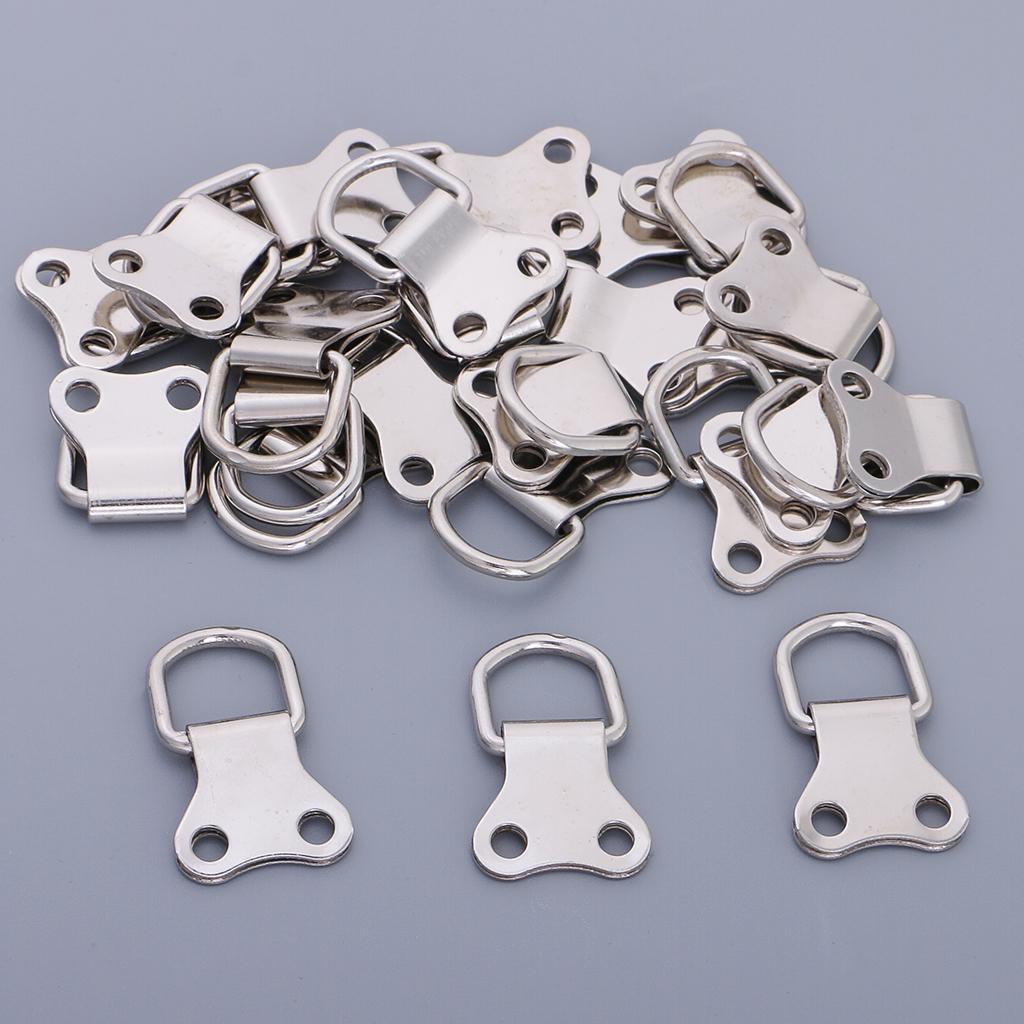 25 Pieces D-Ring Hooks Metal Solid Photo Frame Hanger Hanging Hooks for Photo Frame Picture Frame