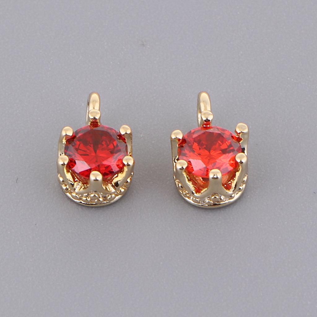 2pcs Crystal rhinestone charms pendants for jewelry making crafts red