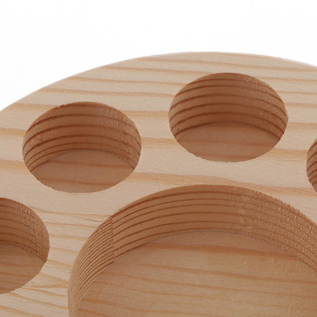 5xWooden Essential Oil Display Stand Rack Organizer Shelf Can Hold 10 Bottles