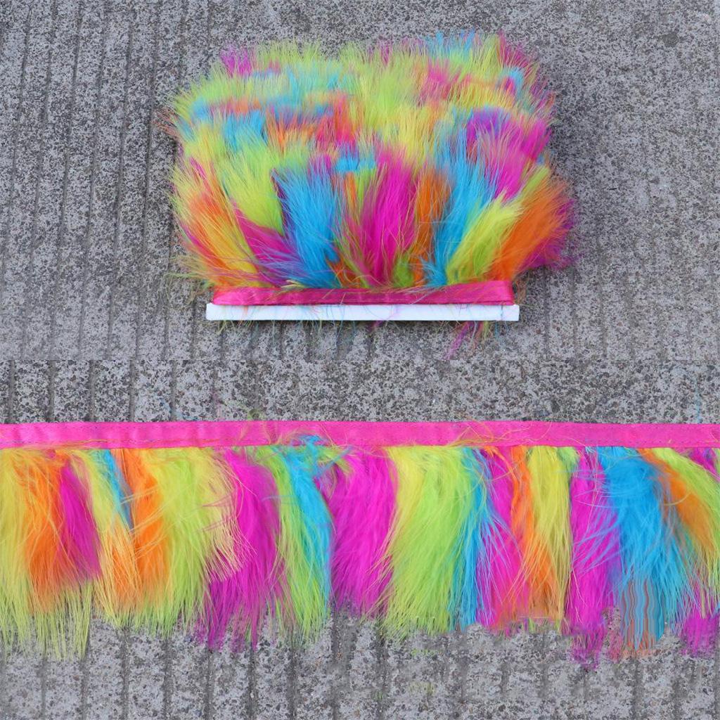 2m Turkey Feather Trim Bag Trimming Carnival Fluffy Fringe Craft Supplies