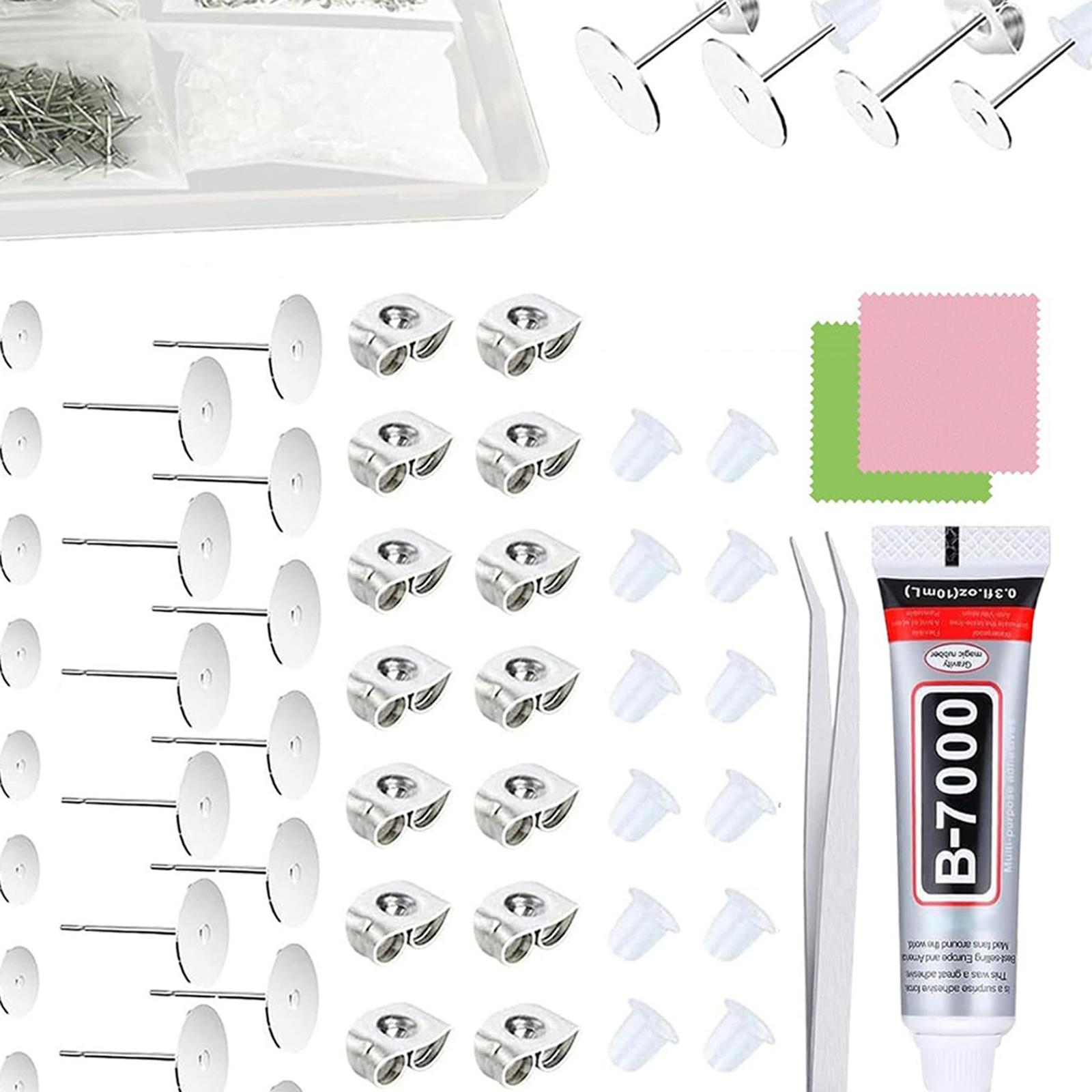 665Pcs Earring Posts and Backs Earring Making Supplies for Earring Findings
