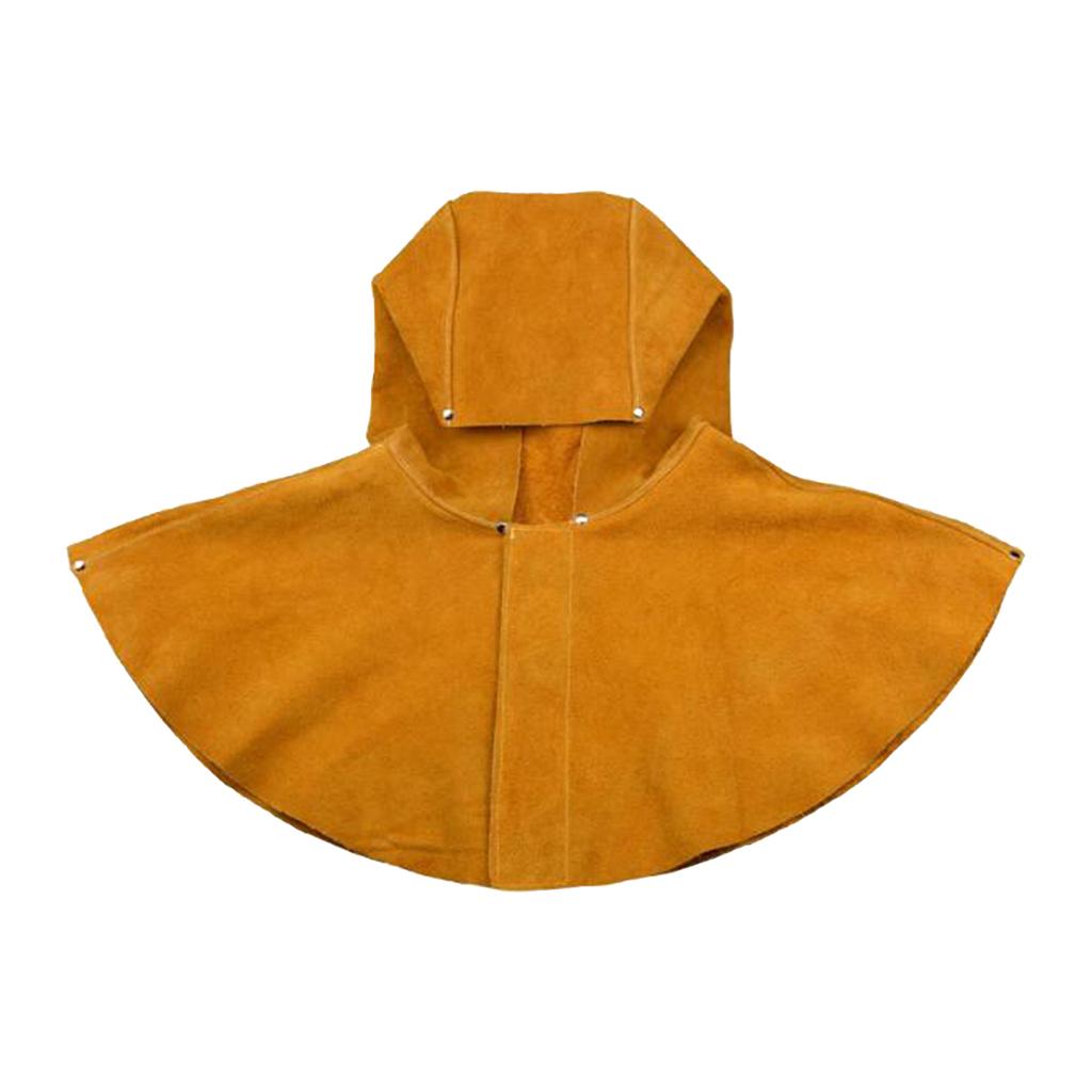 Yellow Cowhide Electric Welding Hat Cap Cutting-proof Heat-insulating