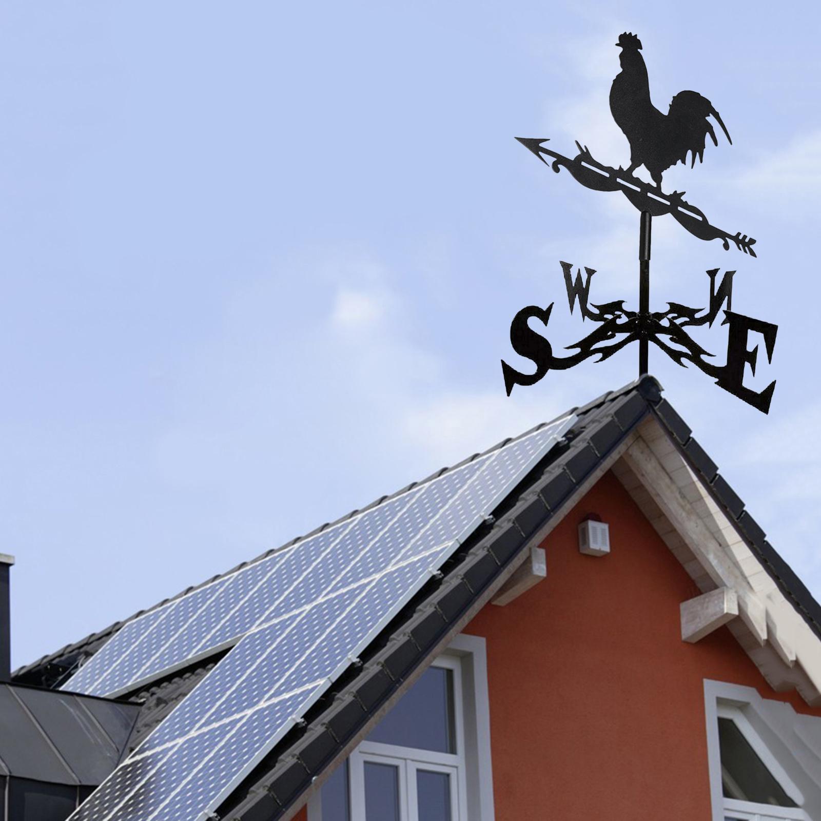 Retro Metal Weathervane Weather Vane Wind Direction Indicator Rooster