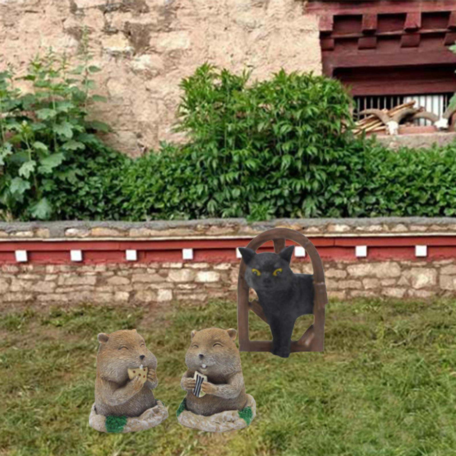 Resin Window Cat Diglett Dolls House Miniature Pet Animal Accessory