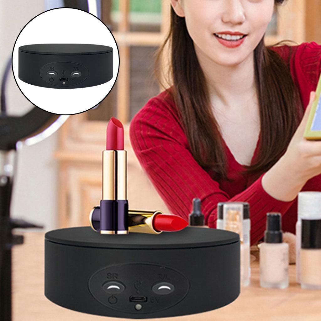 Electric Rotating Display USB Charging Turntable for Photography Show Stand Black