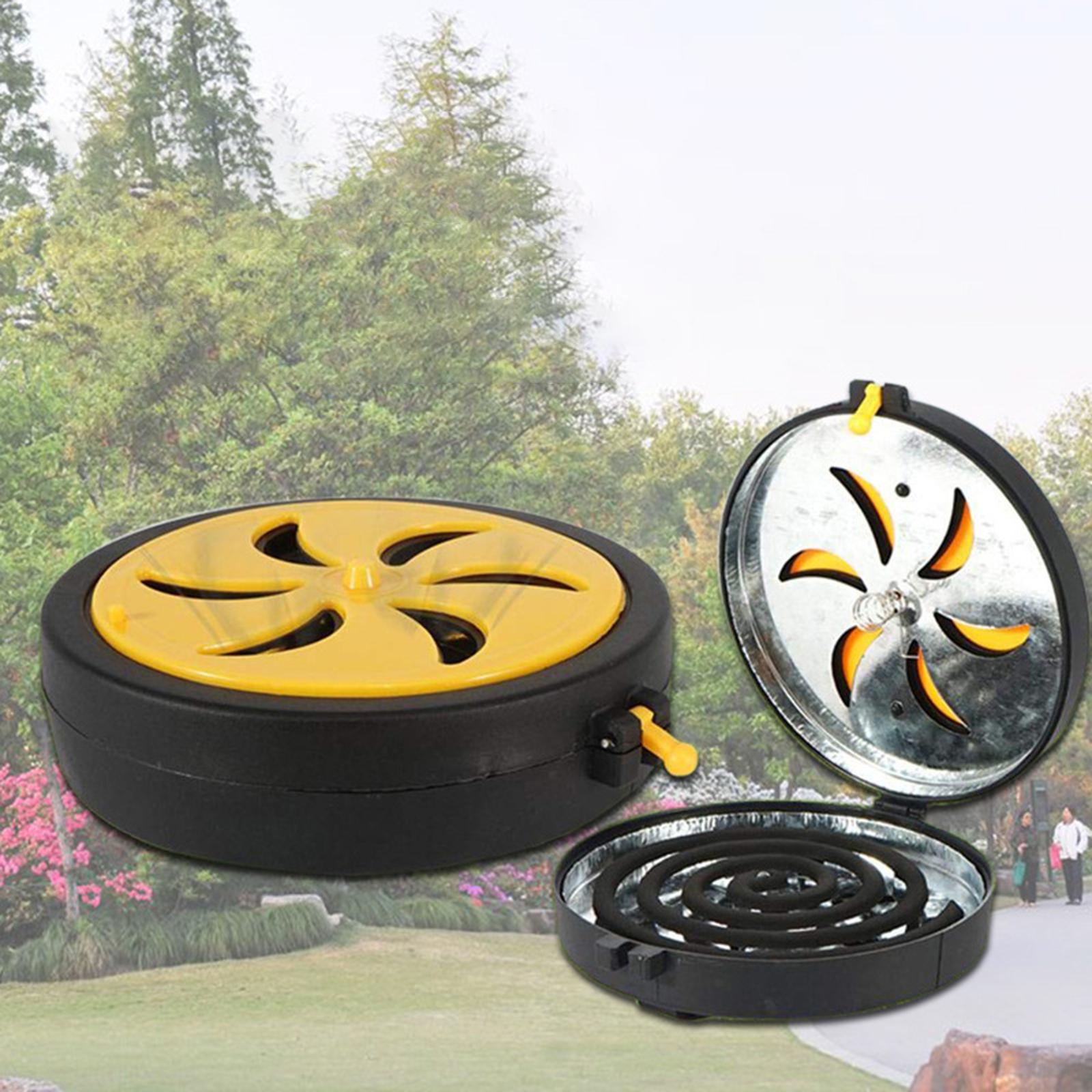 Round Mosquito Coil Holder Incense Burner for Hiking Household Pool Side