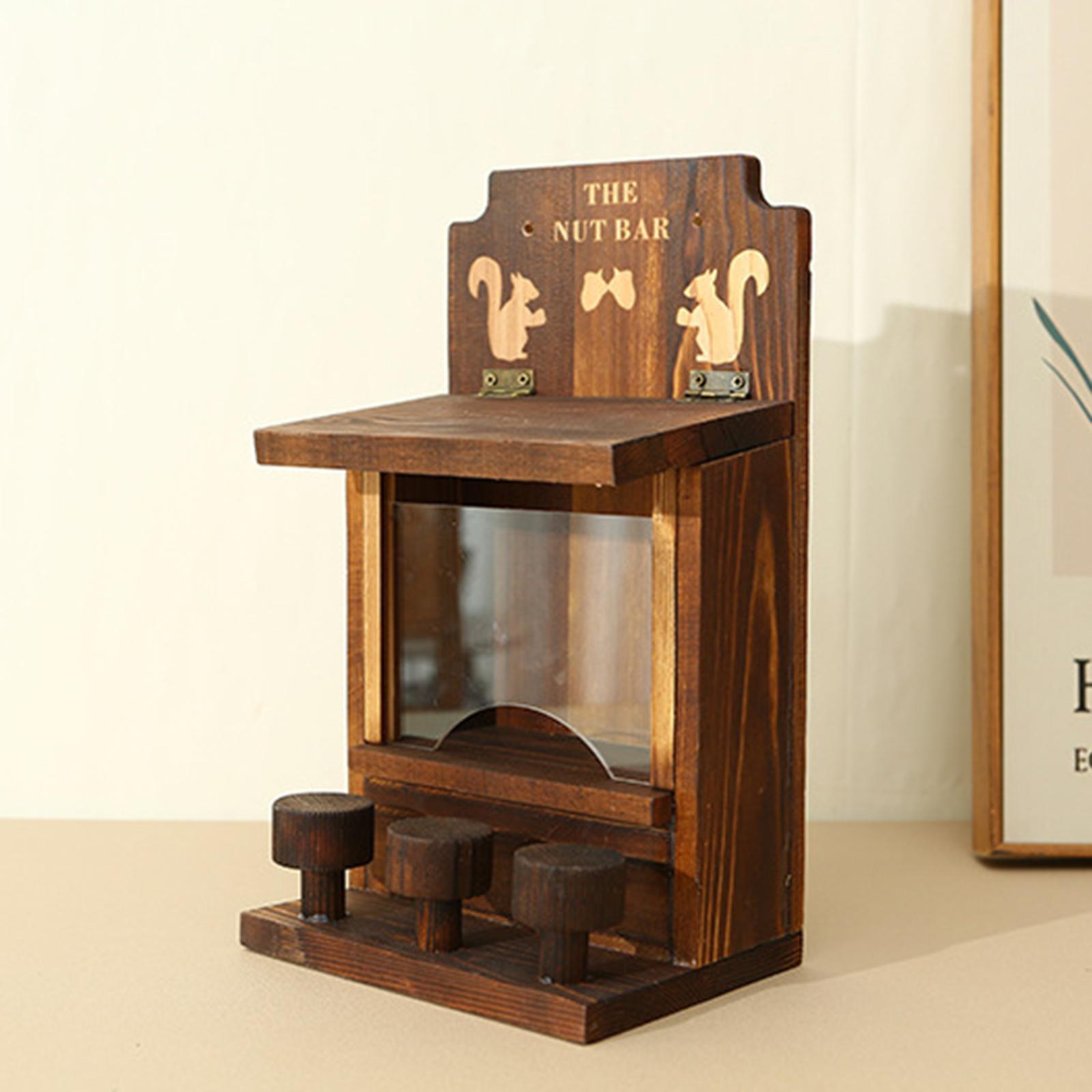 Outside Squirrel Feeder Patio Stable 17cmx12.5cmx29cm with with Openable Lid