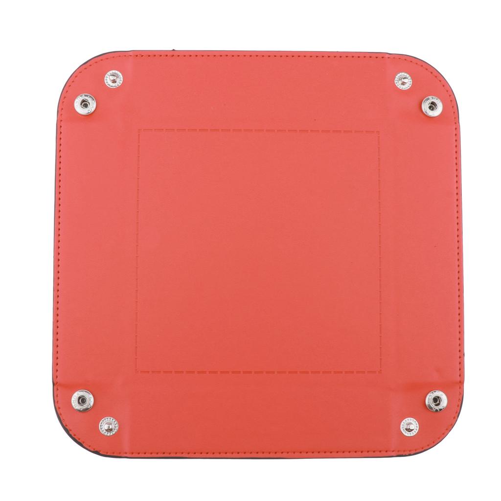 Quadrangle Board Game Dice Storage Collapsible Desktop Storage Orange