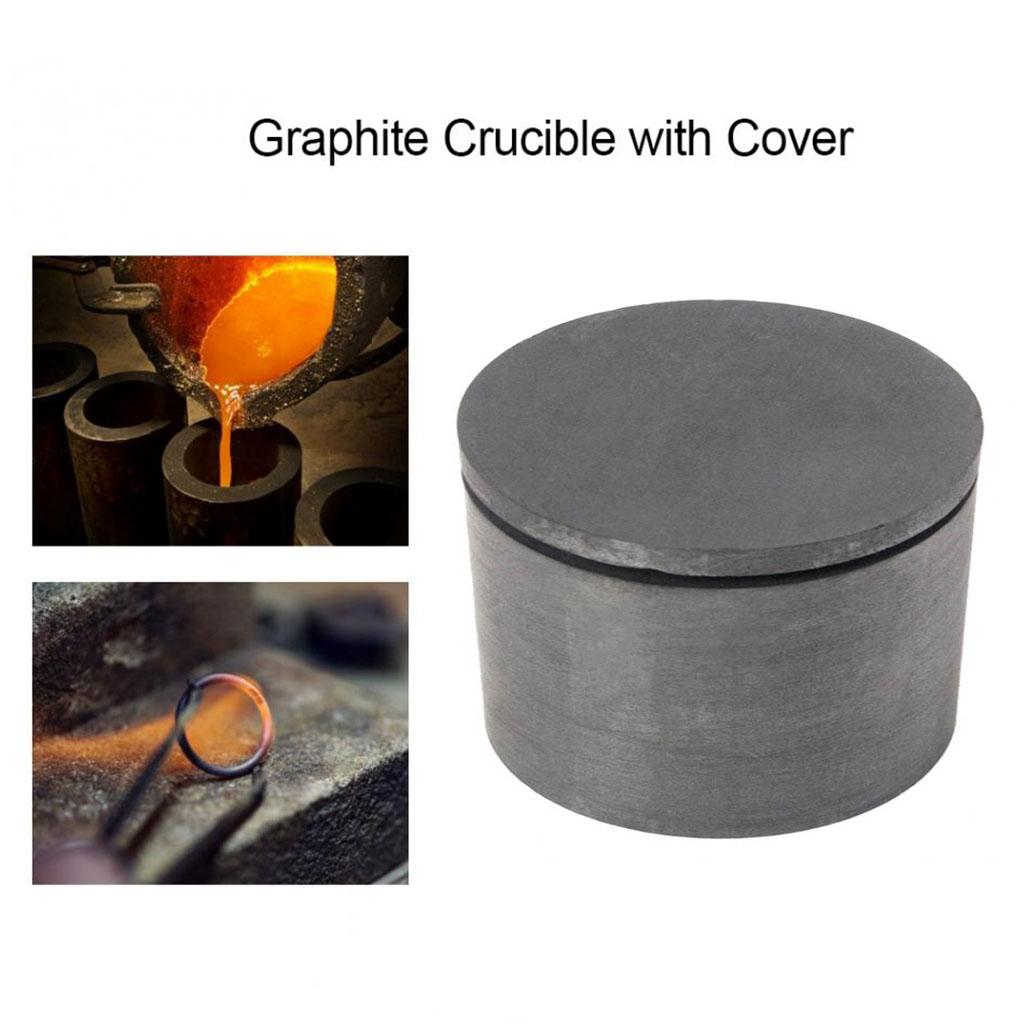 Pure Graphite Crucible Cup Propane Torch Melting Gold Silver DxH 30x30mm