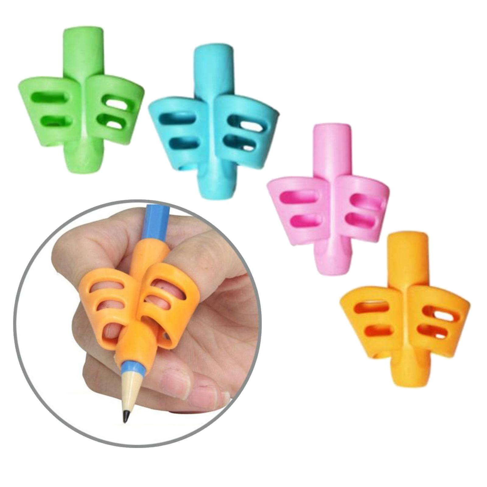 Soft Pencil Grips Writing Training Aid Tool Pencil Grip Hollow Ventilation 4pc