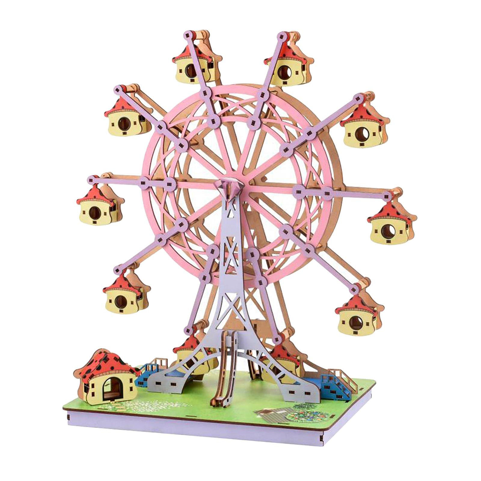 Craft 3D Wooden Puzzle Ferris Wheel Kit Develop Toys Gift Collectibles