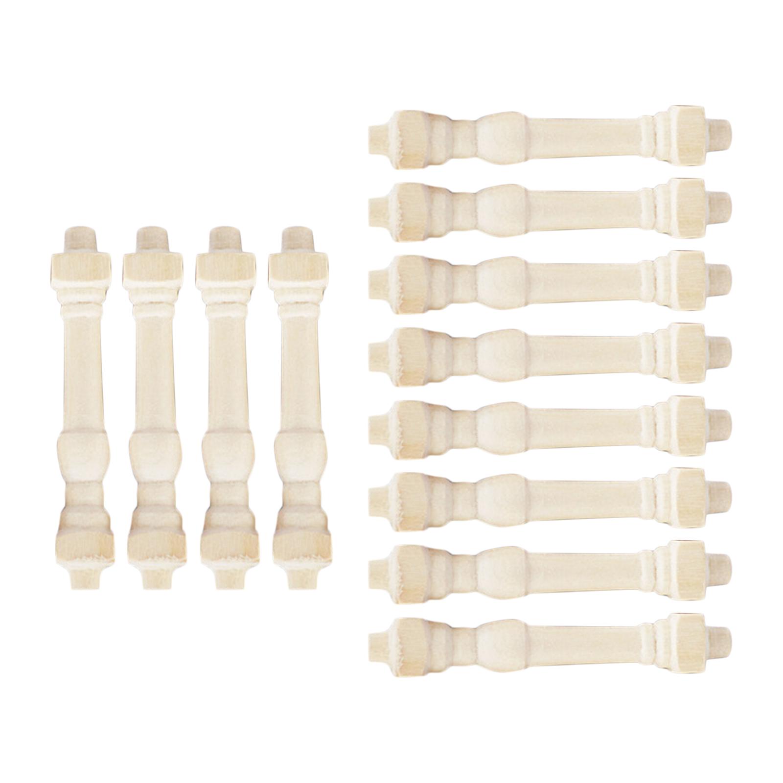 Dollhouse DIY Builders Timber 1:12 Wood Spindles Balusters Kit Stair Railing