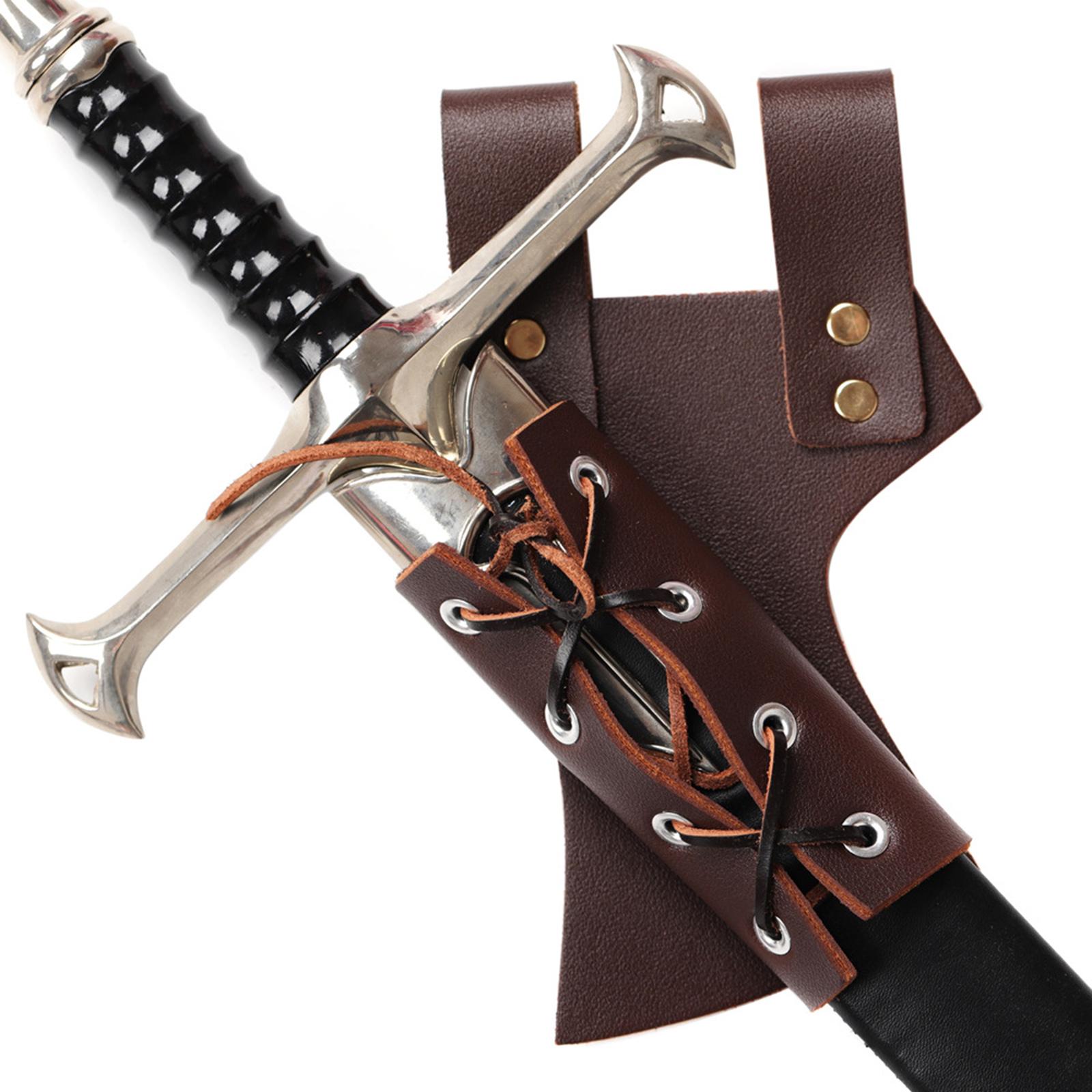 Medieval Men Sword Holster Rapier Scabbard Holder Buckle Fasten  Brown
