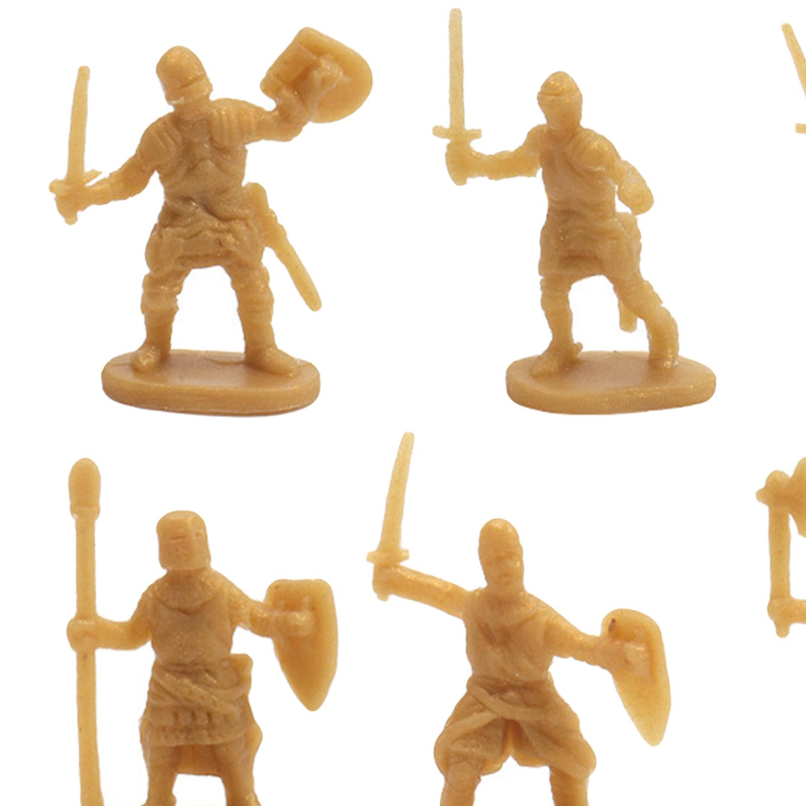 400pcs Plastic Ancient Soldier Figures Toy Creative Gifts light blue gold