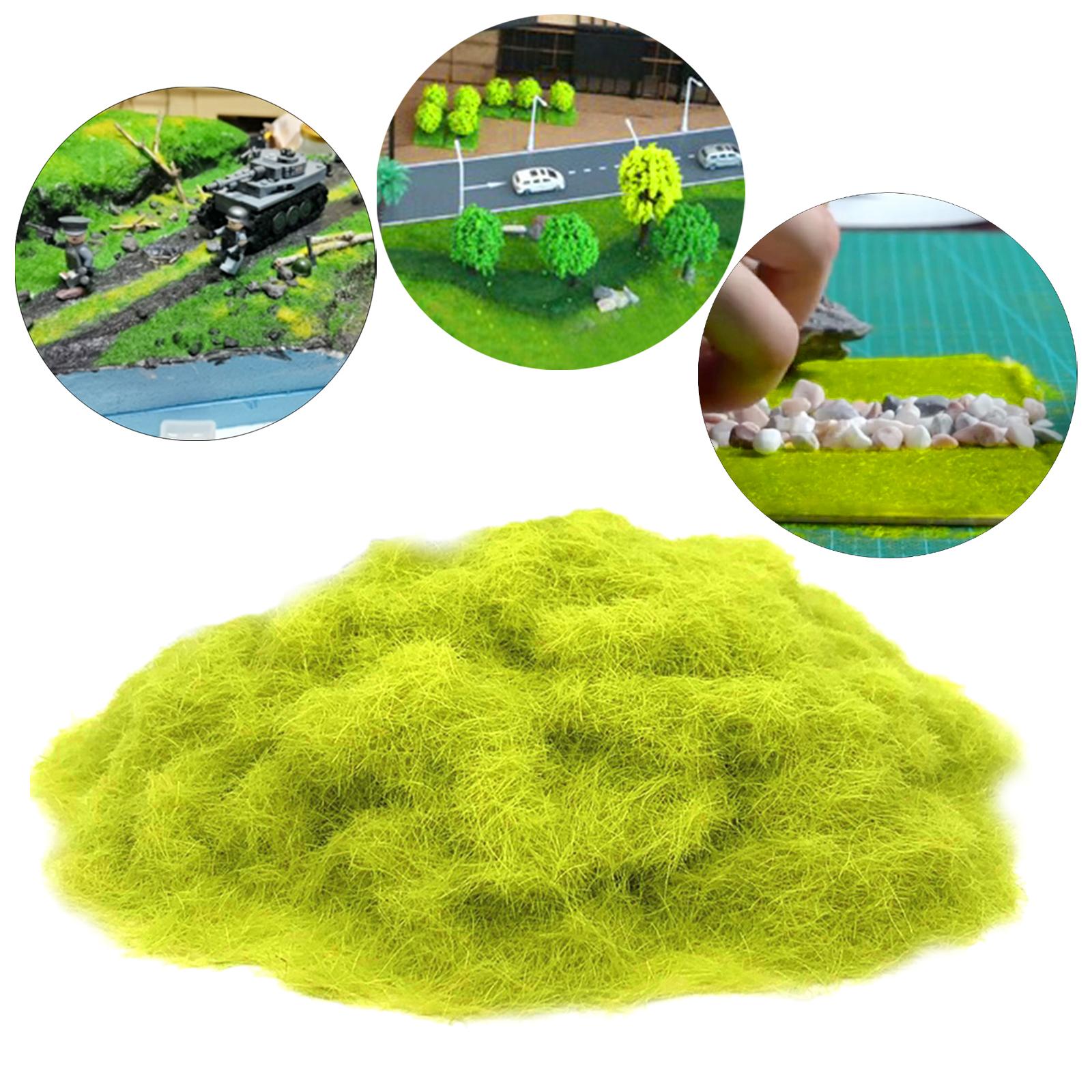 Miniature Static Grass 5mm Fairy Garden Scene Model Sand Table Grass Powder yellow-green