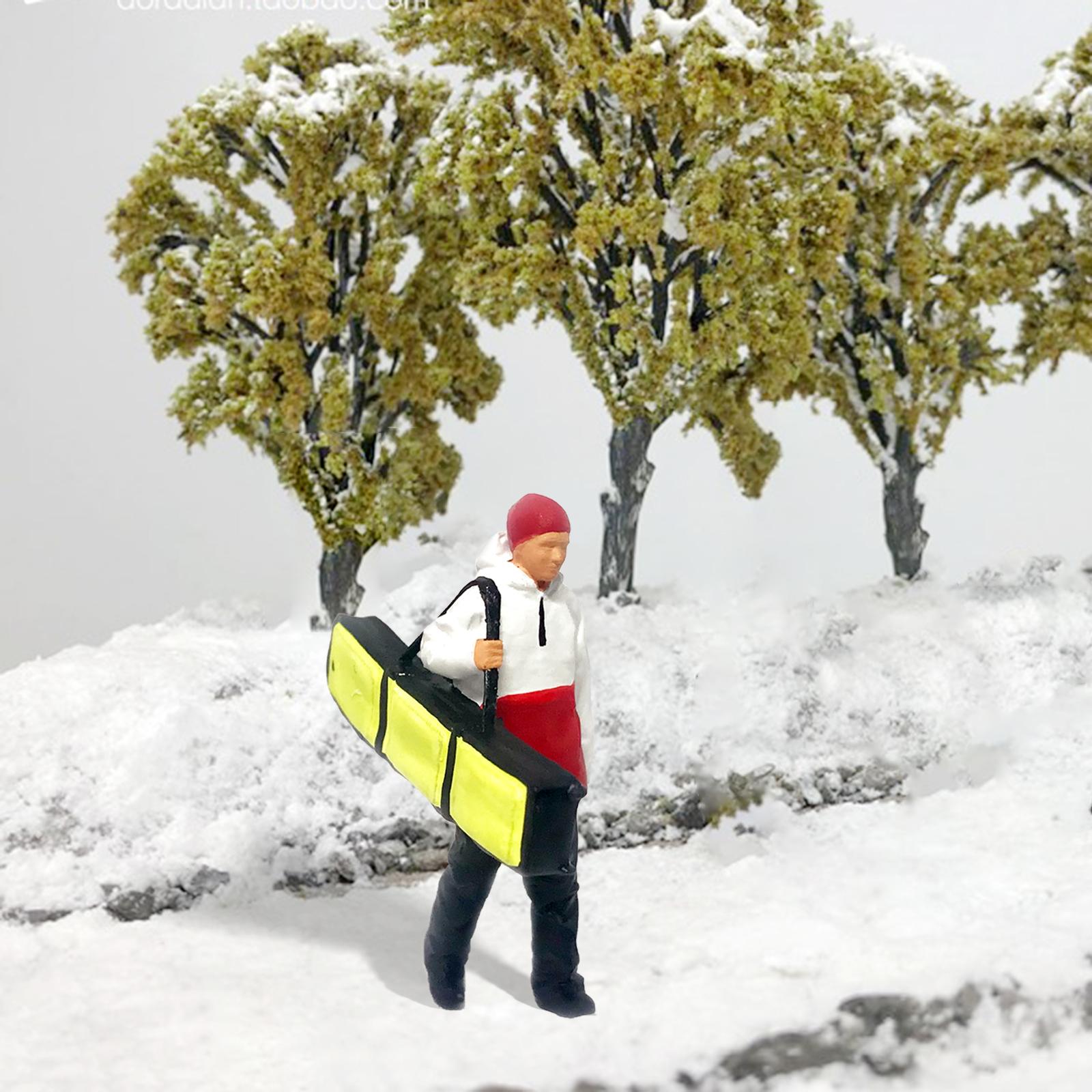 1/64 Miniature Model Skiing Figures Street Scene Supplies DIY Projects