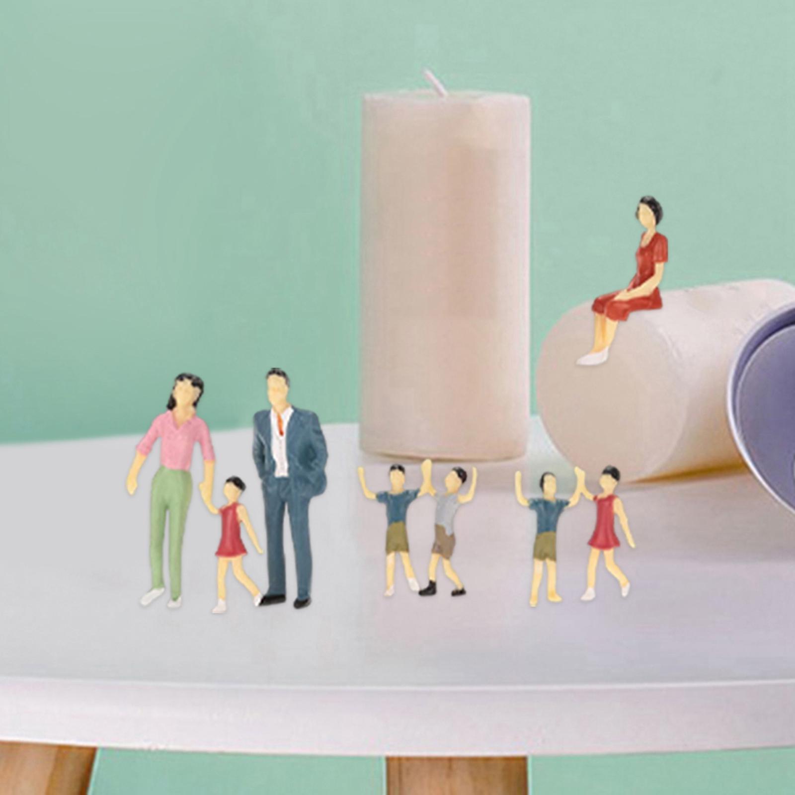 50x 1/30 Painted Figures People Passengers Models for Train Architectural