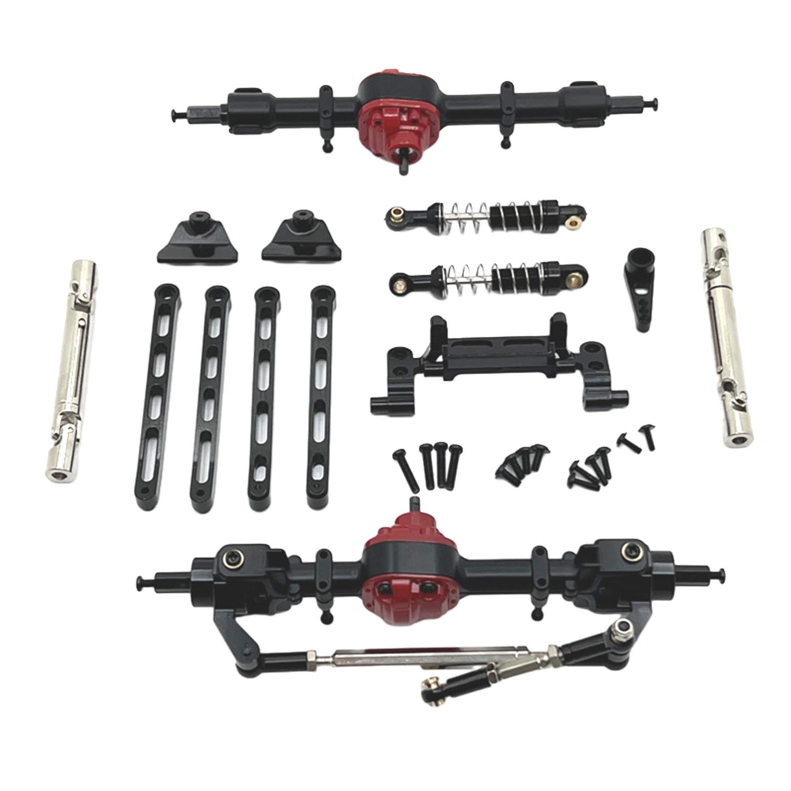 RC Car Accessory Front and Rear Assembly Kits for MN82 LC79 MN78 1/12 RC Car Black