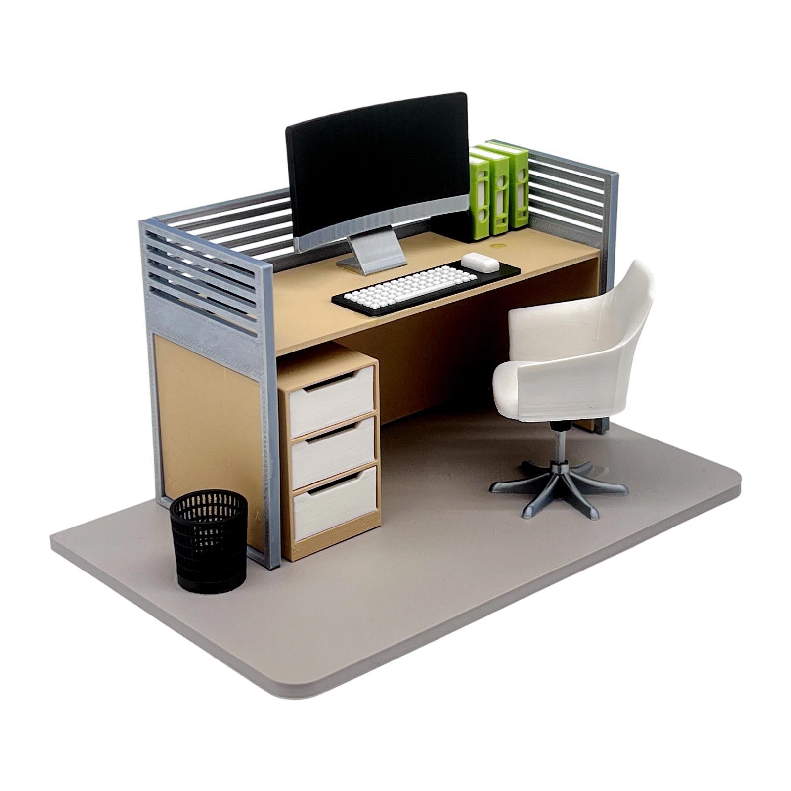 Dollhouse Decor 1: 12 Mini Computer Desk Model