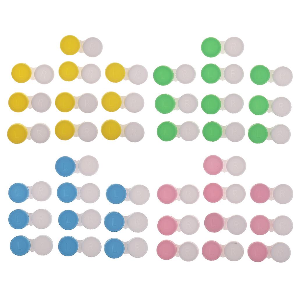 40 Pieces Mini Contact Lens Box Travel Soaking Case Organizer Containers