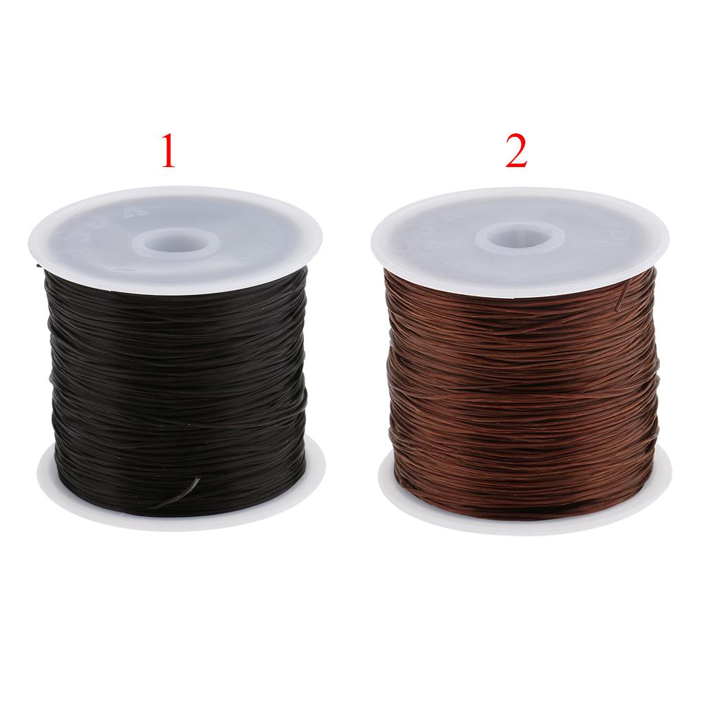 10x60M Salon Crystal String for Hair Thread Making Weaving Wig Black