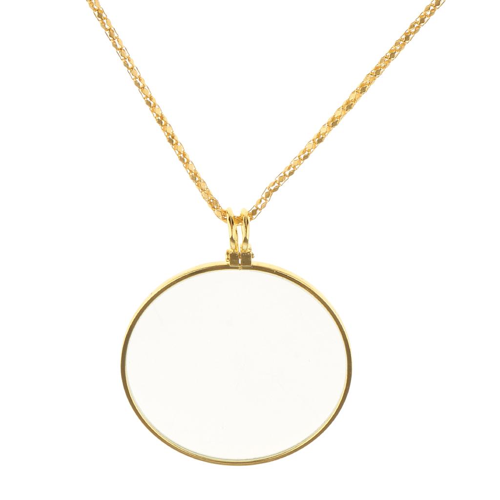 Magnifying Glass on Necklace Chain Magnifier Loupe Pendant with Lanyard 6X eBay