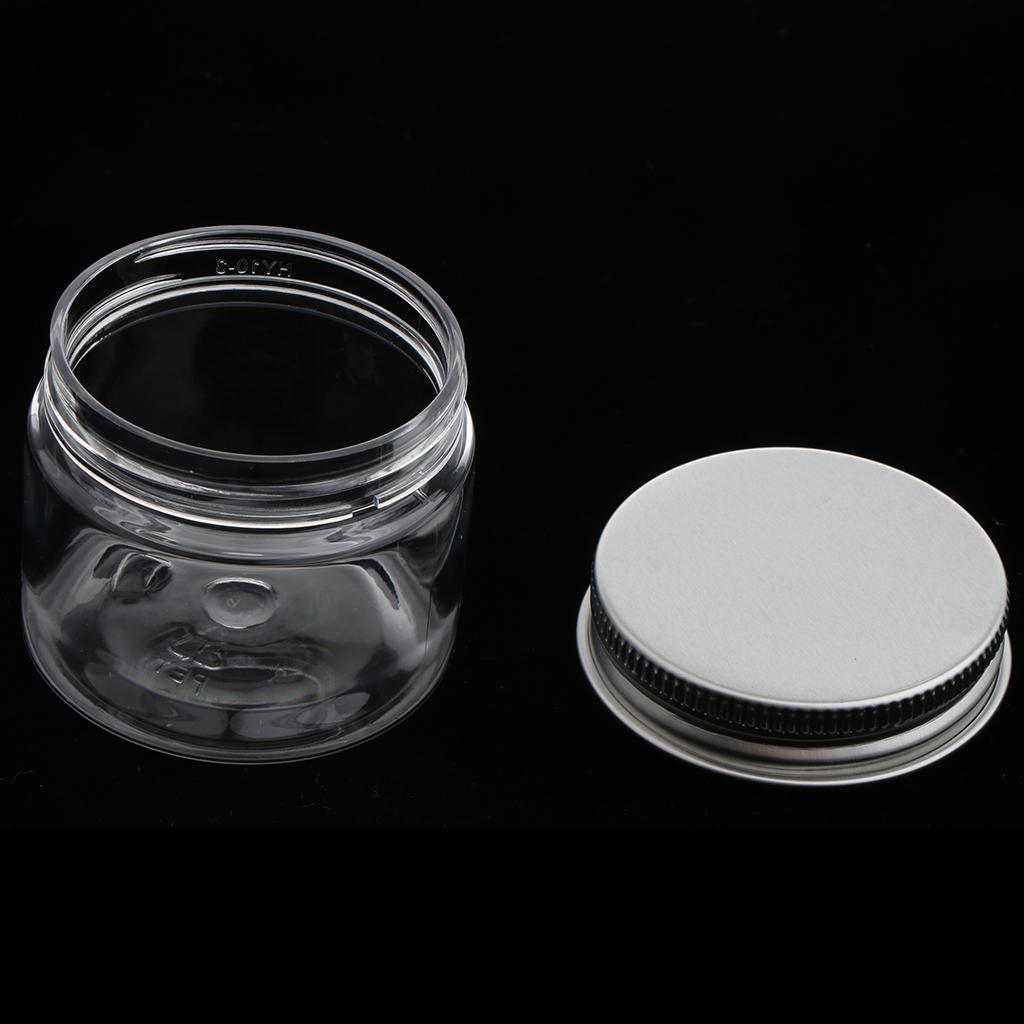 10pcs Clear Plastic Empty Cosmetic Jars Pots Makeup Sample Art Craft