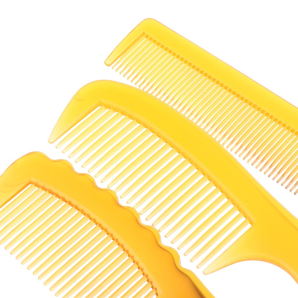 3x Anti-static Barber Hairdressing Cutting Comb Heat Resistant Detangle Comb