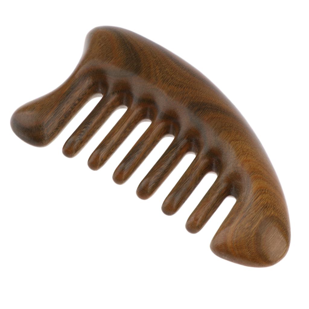 Anti-Static Wide Tooth Natural Sandalwood Scalp Massage Detangling Hair Comb