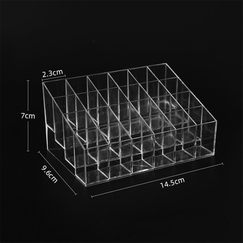 4xAcrylic Desk Lipstick Holder Display Cosmetic Organizer Makeup Case 24 Slots