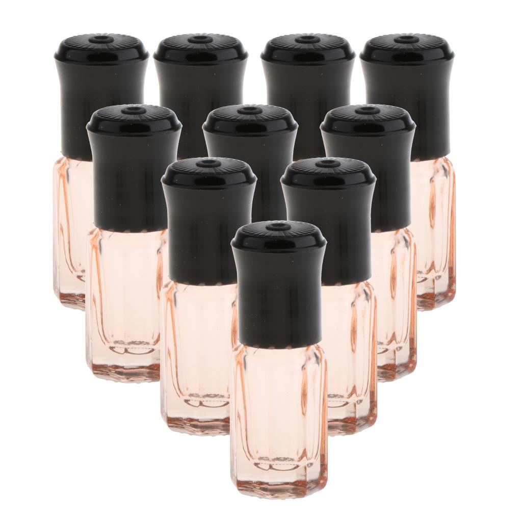 10Pieces 3ml Refillable Glass Bottles For Perfume Essential Oil Orange