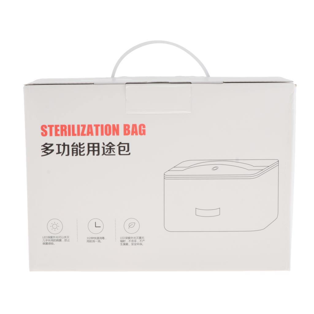  UV Sterilizer Bag Phone Cosmetic Salon Nail Tools Cleaner Sanitizer Gray