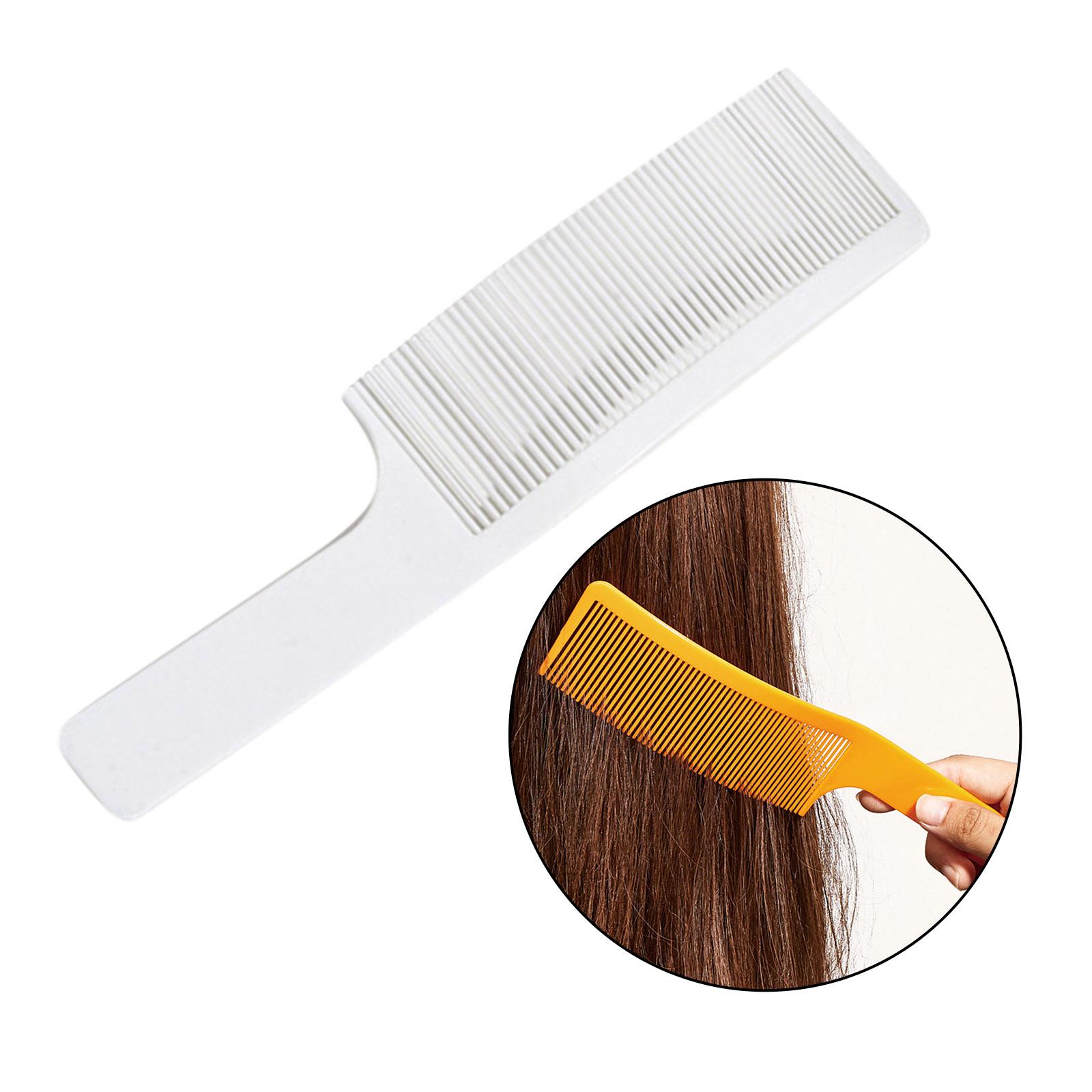 Curved Hair Cutting Clipper Comb Barber Salon Slicked-back Haircut white