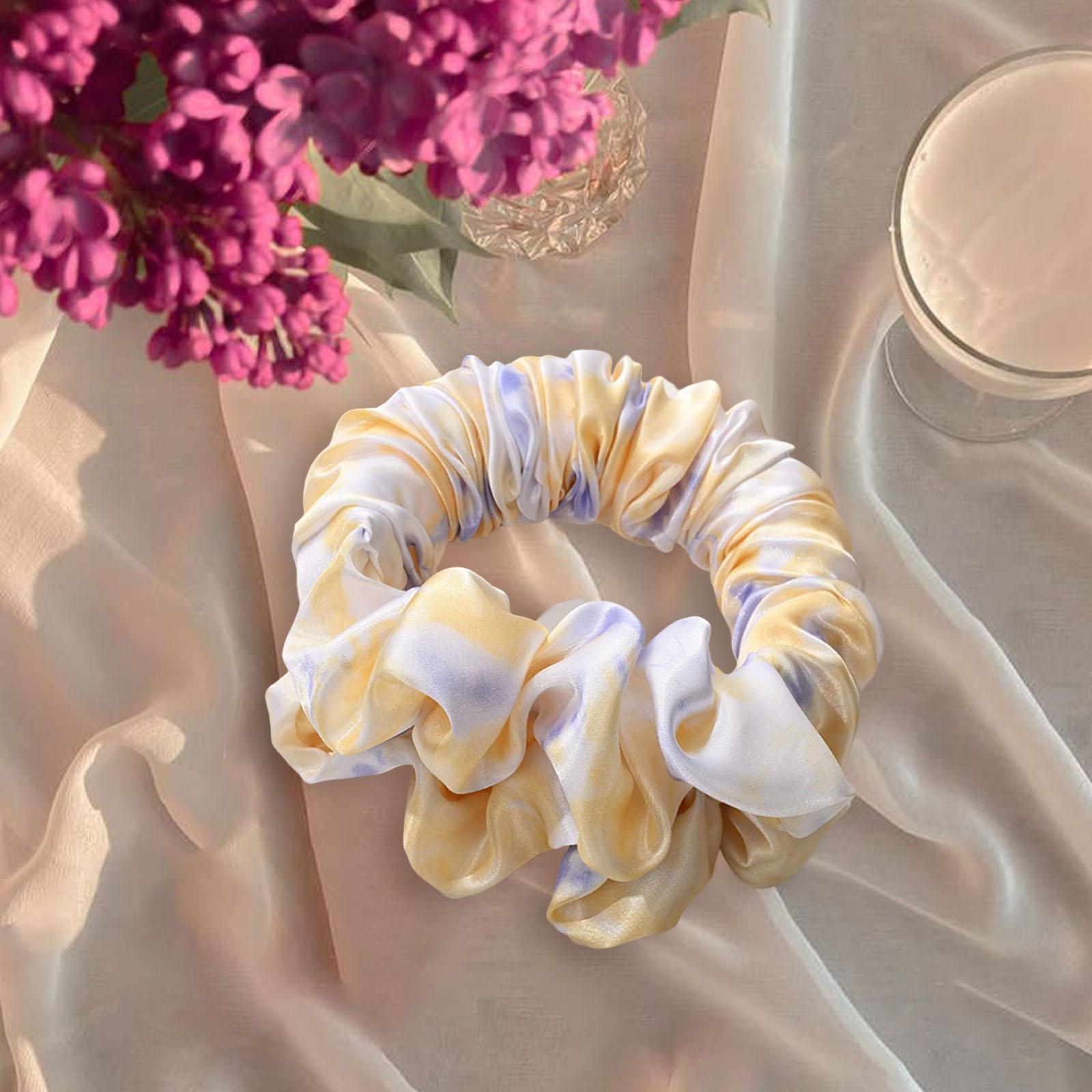 Soft Heatless Hair Curler Headband for Hair Styling Sleeping Yellow White