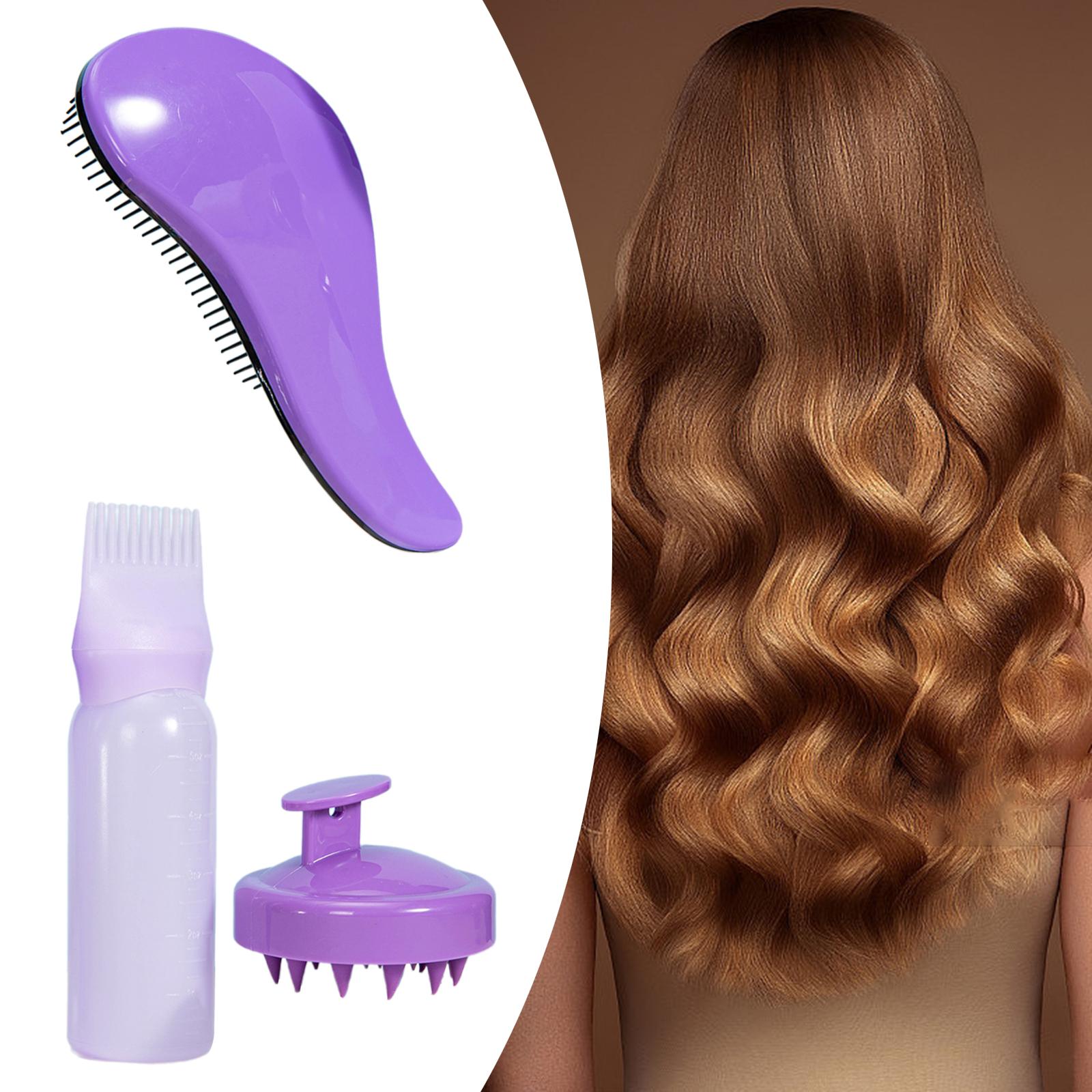 Portable Hair Brush Set Beauty Use for Women Men Hairdressing Tool Hair Comb violet