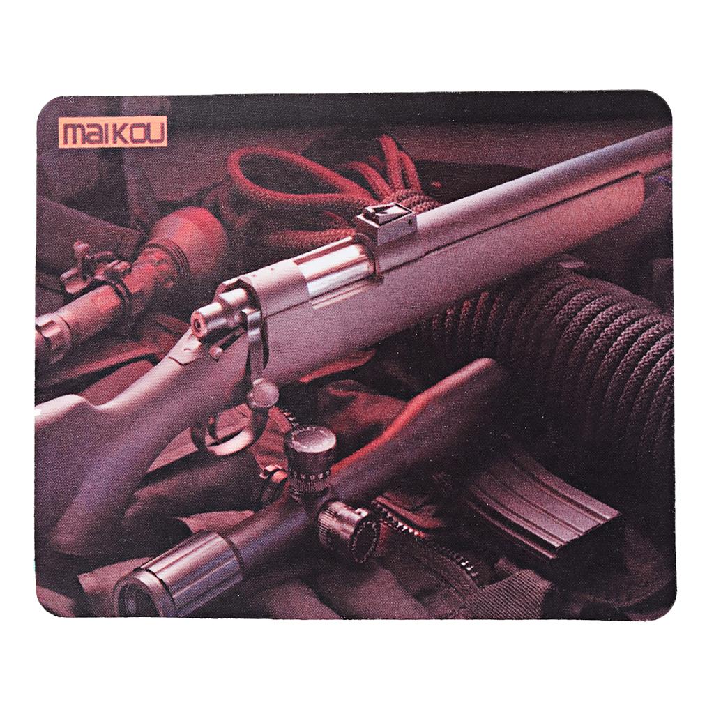 Maikou Gaming Mouse Pad Computer Desk Mat 18*20cm  Brown+ Red