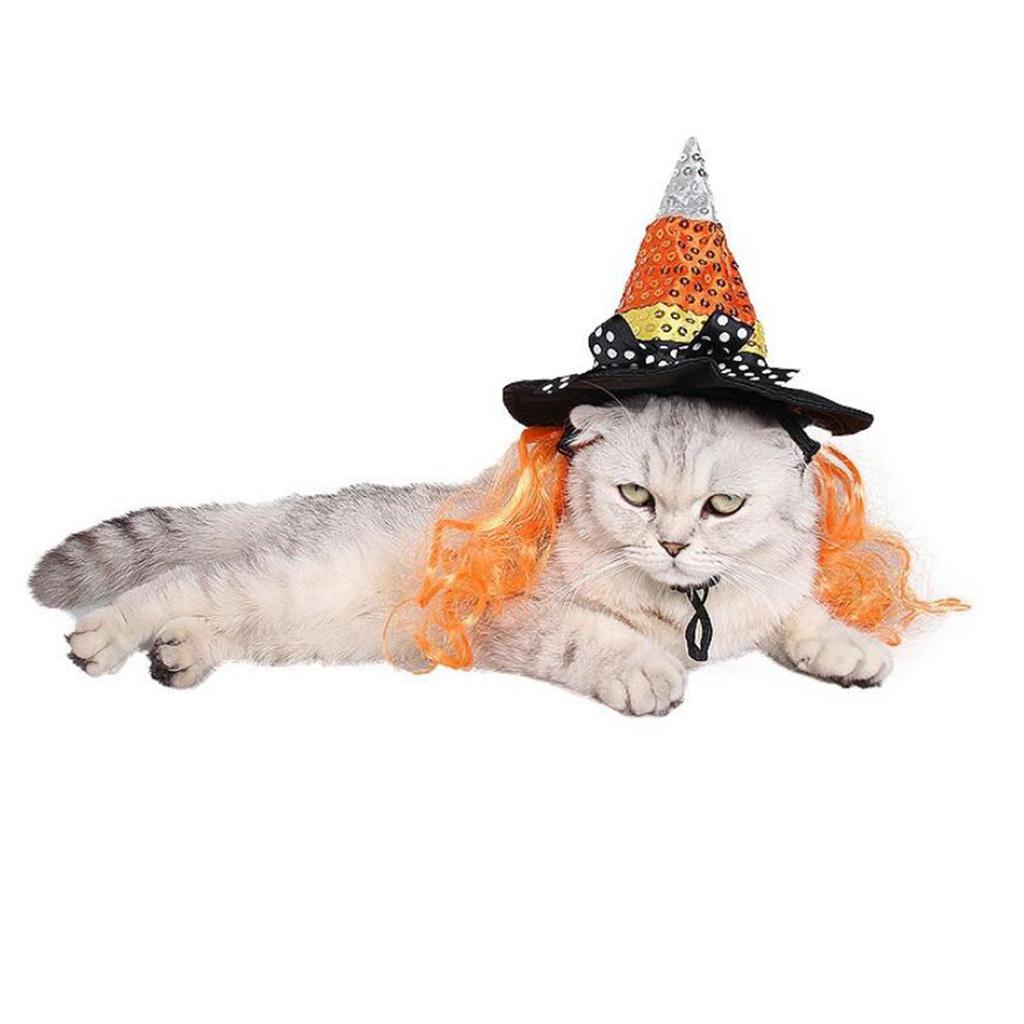 Pet Halloween Headdress Sorcerer Magic Hat Cosplay Accessories M