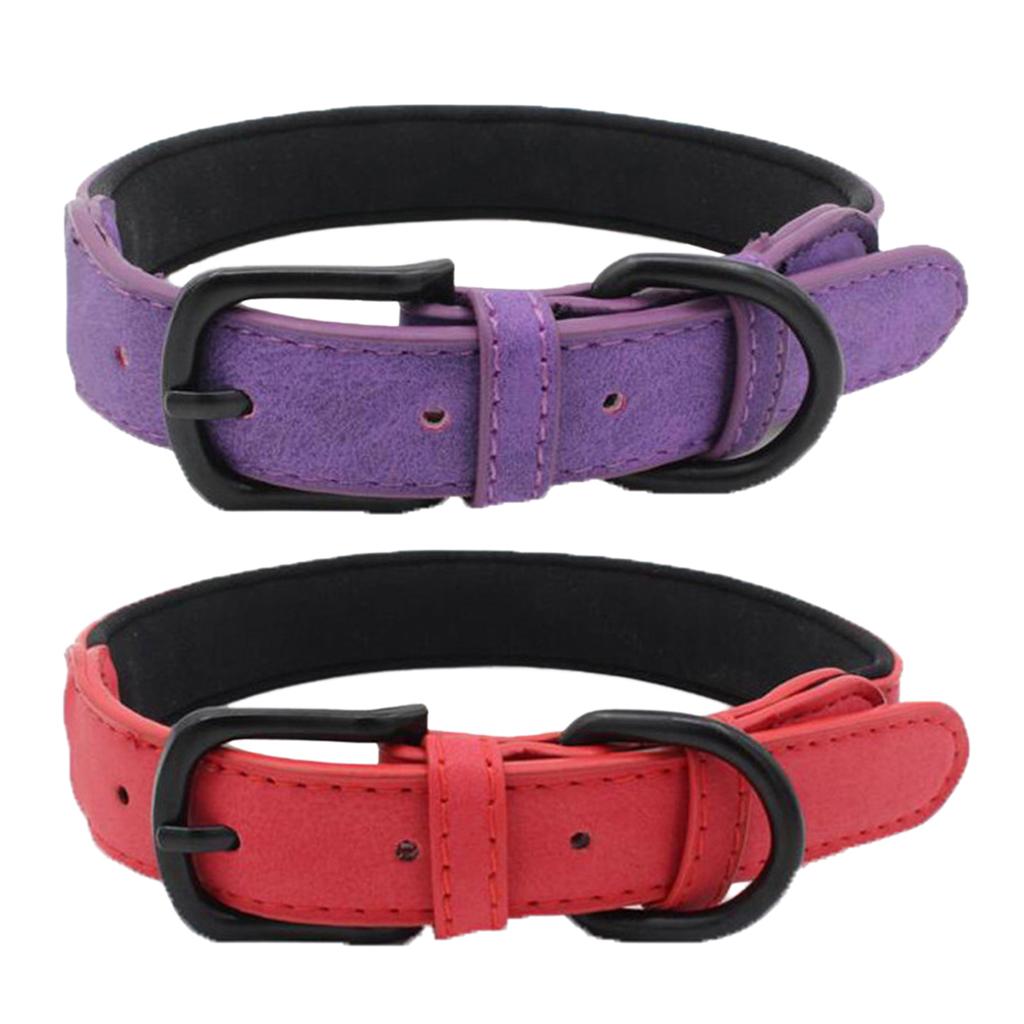 Pet Sturdy Collar Dog Cat Puppy Adjustable Buckle Neck Strap Red M